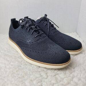 Cole Haan Original Grand Mens Shoes Size 12 Black Stitchlite Wingtip Oxford New